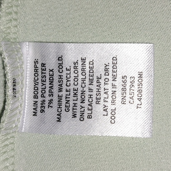 Leith Sleeveless Blouse Pale Green Size Medium - Picture 4 of 6